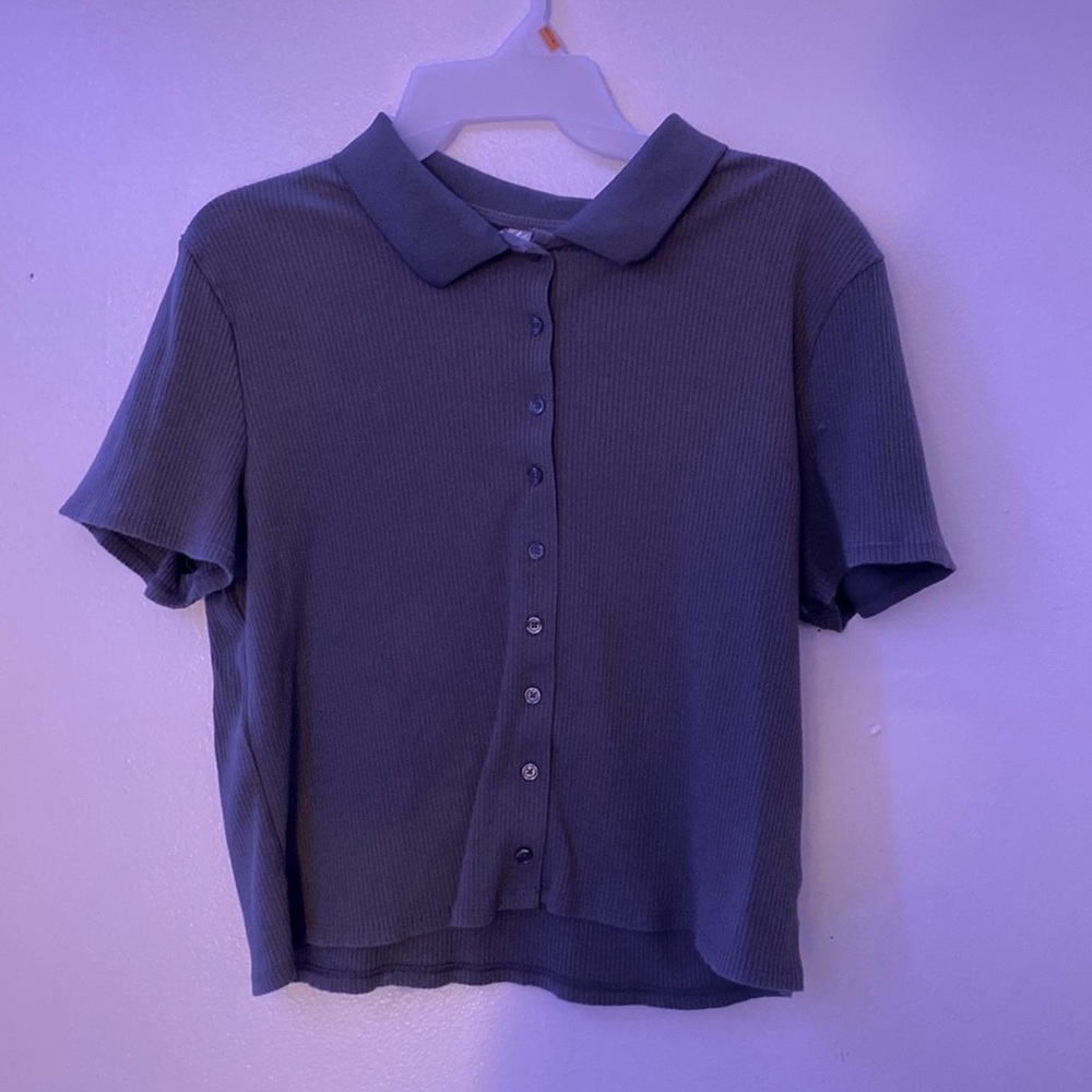 Green button up